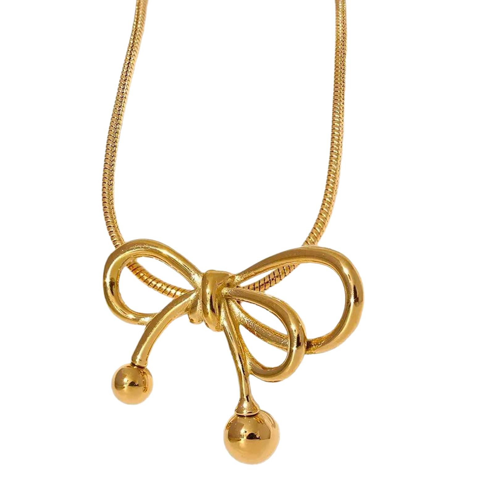 

Ожерелье-цепочка с бантиком-бабочкой и мини-бантом, шейная цепочка, регулируемая цепочка на ключицу, украшение для повседневного ношения