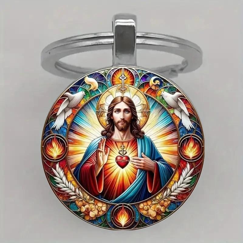 

Брелок-подвеска Badge Time Gemstone Cross Border Accessories Metal Keychain One Size