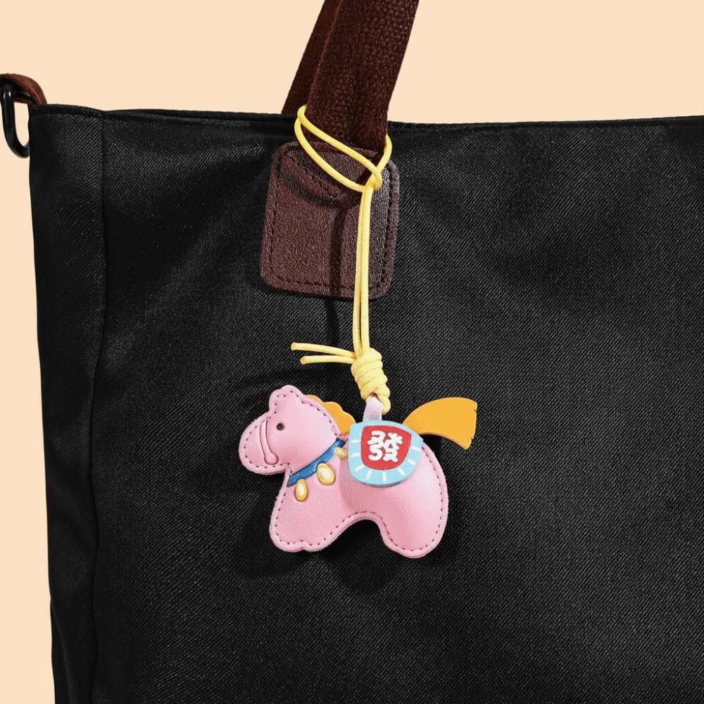 Leather Horse Keychain 2026 Year of Horse Zodiac Pony Bag Hanging Birthday Gift