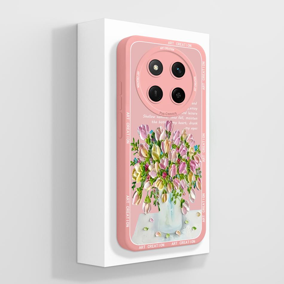 For Honor Magic 7 Lite Case Cute Panda Soft Liquid Silicone Funda High Quality Back Cover For Magic7 Lite Phone Protector Gift