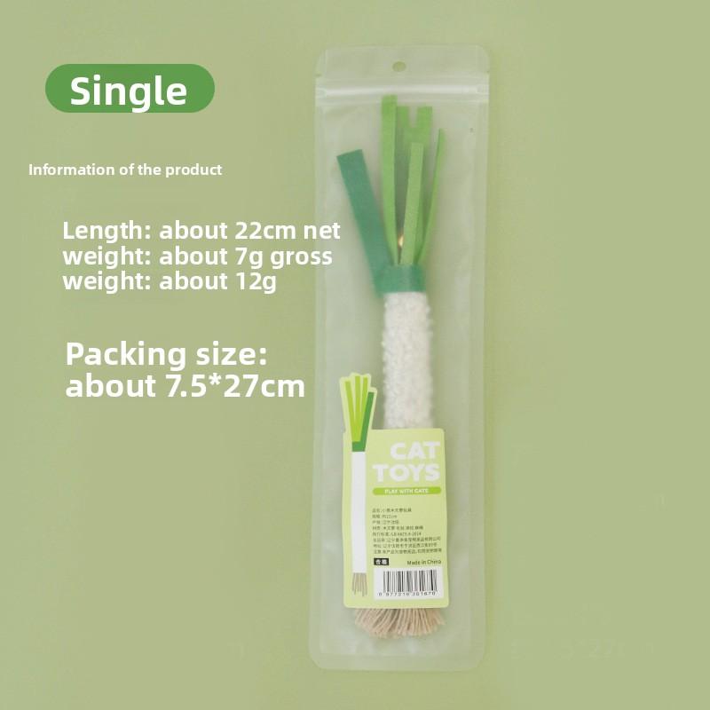 

Mutianliao s Scallion Cat Toy Is A Simulation Vegetable That Is Chewy, Self-entertaining, Grinds Teeth, and Makes Sounds When Playing with Cats One piece
