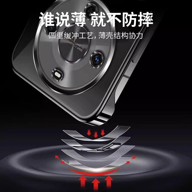 Compatible with the Honor X11 phone case, new transparent electroplated frameless Honor X11 ultra-thin shockproof protective case, high-end