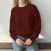 Yiyi 2025 Women's European & American Style Round Neck Knit Pullover Sweater