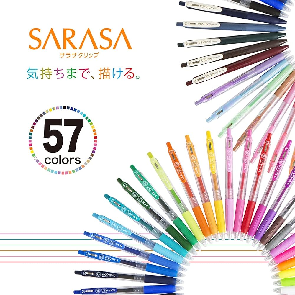 ZEBRA Sarasa Clip Gel-Kugelschreiber 0,5 mm Schwarz 5 Stück