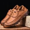Men's Casual Shoes Comfortable Retro Men's Leather Casual Shoes Men's Fashion Retro Flat for Men Shoes Moccasins