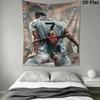 C Ronaldo Wall Tapestry Aesthetic Wall Hanging Printed Fabric Blanket Decorative Tapestries for Bedroom Living Room Home Decor