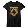 Twisted Sister Vintage TS Logo Black Junior Women's T-Shirt