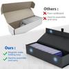 Large Capacity Trading Card Storage Box Portable Rugged Top Loader Storage Box Black Waterproof Graded Card Holder