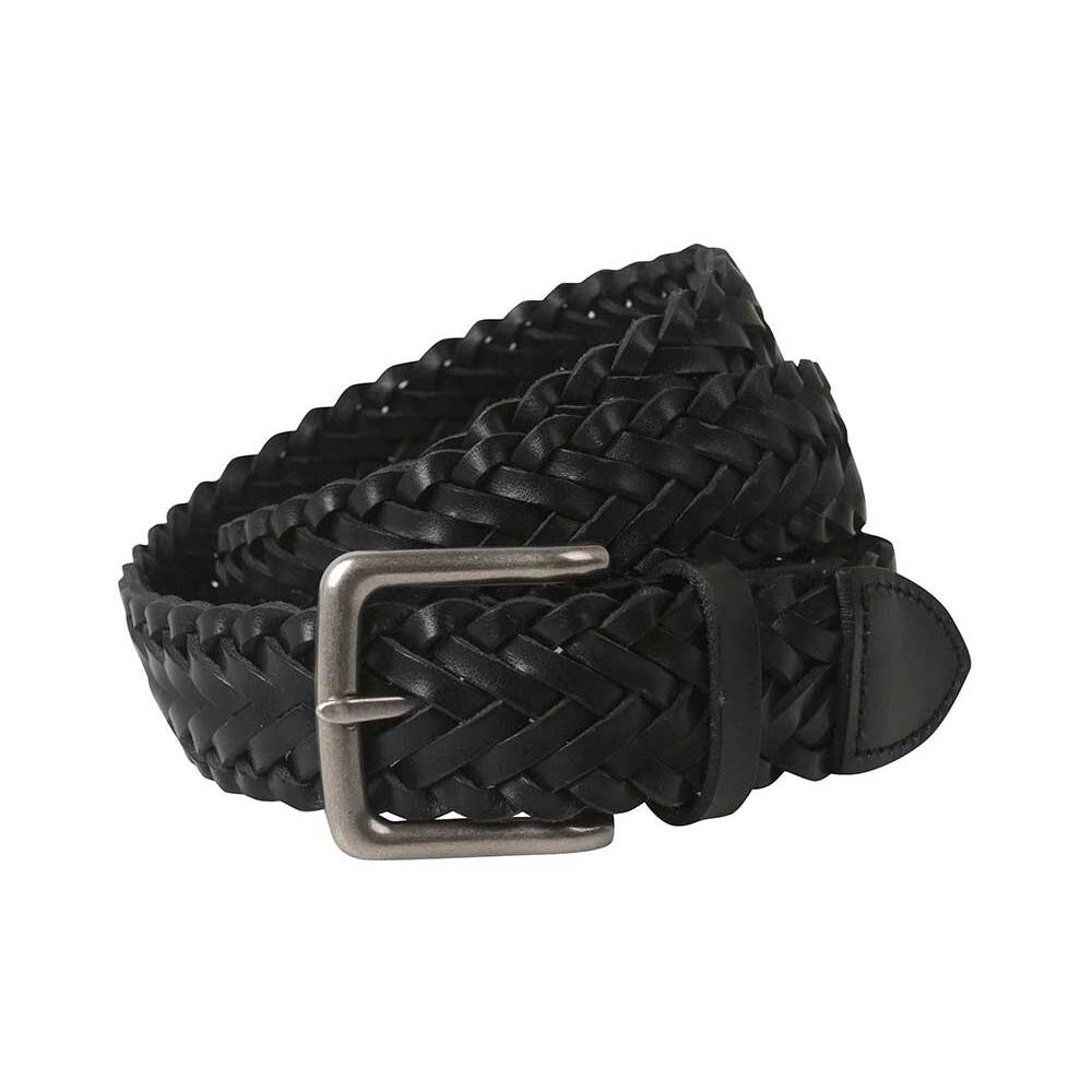 BUCKAROO Webbing Leather Belt Black
