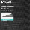 TOSWIM Silicone Swimming Cap, for Long Hair, Ear Protection, Black, Plus Size