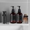 500ML/16.9OZ 2PCS Shampoo Body Wash Dispenser Hand Soap and Dish Soap Dispenser with Pump Soap Bathroom Bottle with 6 Waterproof Labels