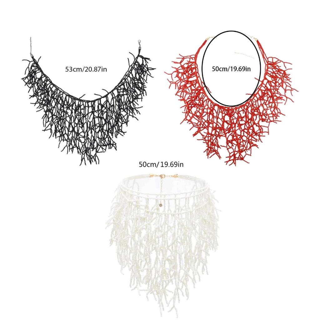 Multipurpose Handmade Coral Bead Necklace Elegant Statement Pieces Jewelry Accessory for Trendy Women Ladies Daily Use