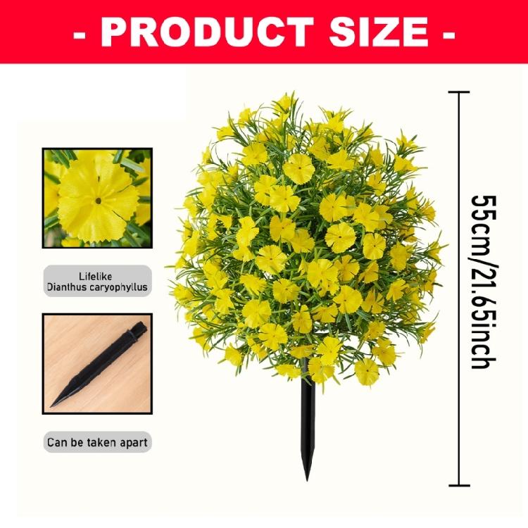 Realistic Plastic Artificial Flower Stake For Outdoor Garden Wedding Photography And Landscape Decoration