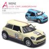 1/32 BMW Mini Cooper Oldtimer Hochsimulations-Diecast-Metalllegierungsmodellauto Rückzugsammlung Kinderspielzeug Geschenke