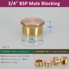 1/8 1/4 3/8 1/2 3/4 Male Female Thread Brass Pipe Hex Head End Cap Plug Fitting Quick Connector Brass Universal Faucet Adapter