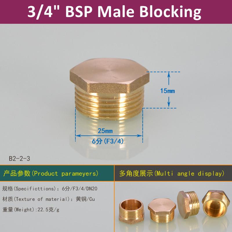 1/8 1/4 3/8 1/2 3/4 Male Female Thread Brass Pipe Hex Head End Cap Plug Fitting Quick Connector Brass Universal Faucet Adapter