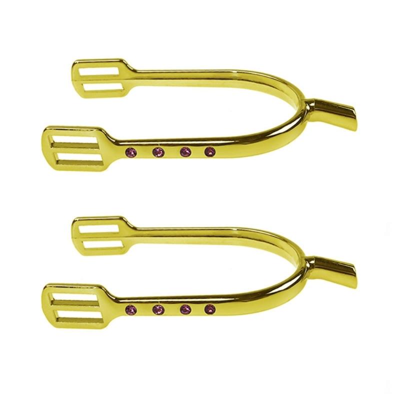 

Zinc Alloy Horse Spur Western Cowboy Horse Spur Horse Boot Spur for Equestrians Competition Entertainment Enduring золотой