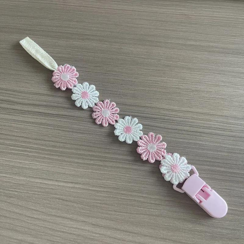 Little Daisy Baby Pacifier Clips Pacifier Chain Nipple Bracket Holder for Nipples Toddler Girl Baby Shower Gift Baby Accessories