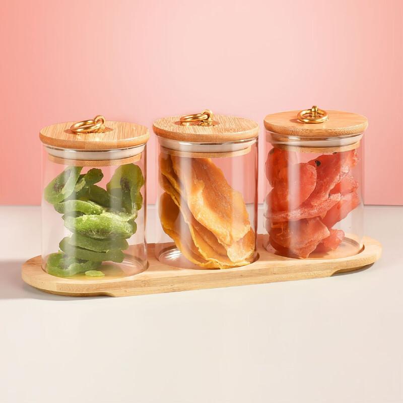 ZISIZ Transparent Glass Sealed Storage Jars