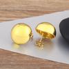 Nidin New Retro Simple Style Semicircle Shape Copper Stud Earrings For Women Lady Daily Party Ear Jewelry Accessories Fine Gifts