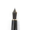 Great MONTBLANC Fountain Pen Meisterstck Classic Cap Type Black Gold 14K Mens Used