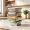 304 Stainless Steel Bento Box Portable Lunch Box Outdoor Picnic 1/2 Grids Large Capacity Fruit Salad Food Storage Container