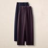 High-End Women's Purple Scimitar Spring 2025 Slimming Wide-Leg Pants with Elastic Waist