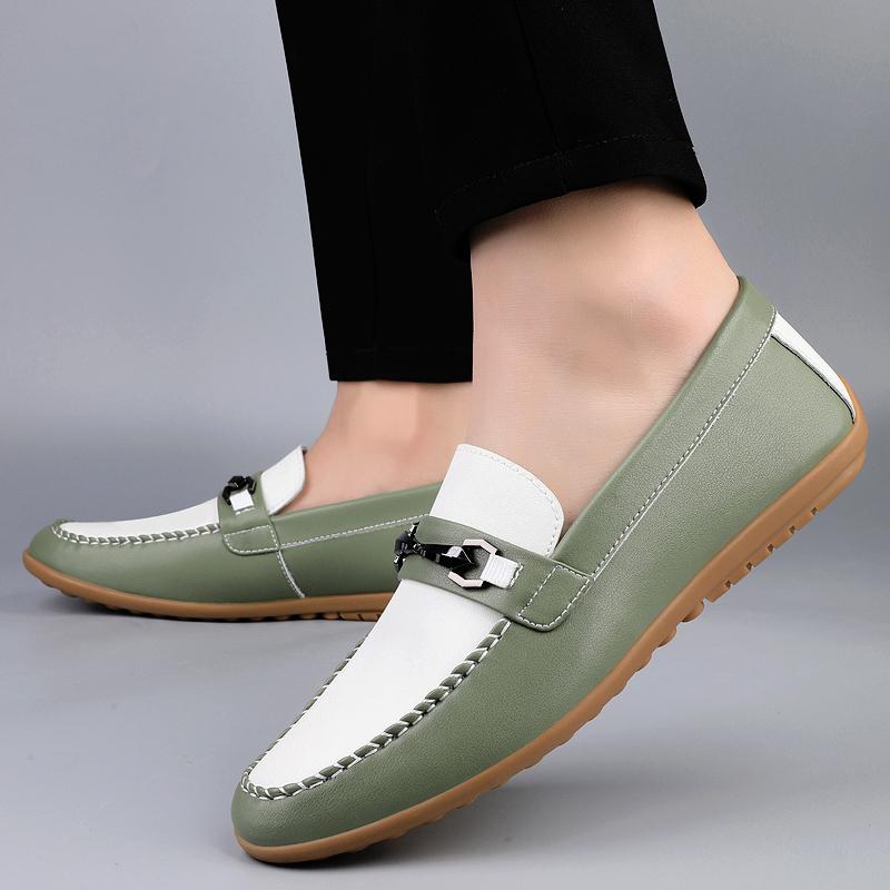 Fashion Stylish Summer Driving Flats Elegantes Men's Casual Shoes Slip on Shoes Ashion Outdoor Lazy Loafers Genuine Leather Mens Shoes