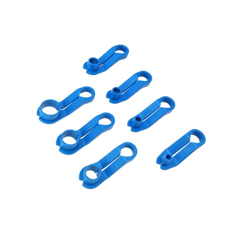 Fuel And Air Conditioning Line Disconnection Tool Kit With 7-Size Angle For Ford And Chrysler Ac Lines 39400