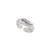 Stylish Korean Wide Letter Ring For Women Geometric Design Adjustable Copper Fashion Accessory