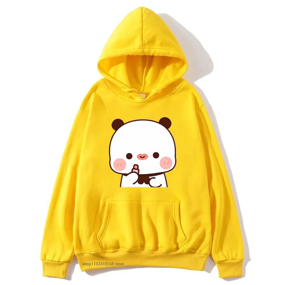 BuBu Kissed DuDu Hoodie Panda Bear Sweatshirt Couple Clothes Men Kawaii Women Tops Four Seasons Casual Streetwear