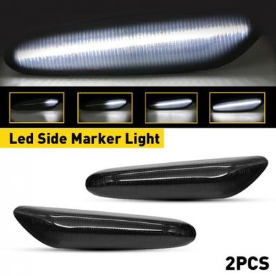 White LED Sequential Side Marker Lights For BMW E60 E61 E82 E88 E90 E91 E92 EXV