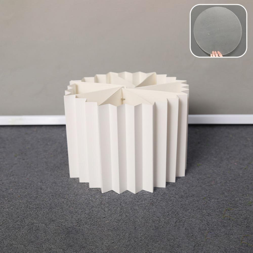 Multi-size Paper Folding Cylinder White Cake Stand Creative Dessert Table Stand  Wedding Decoration