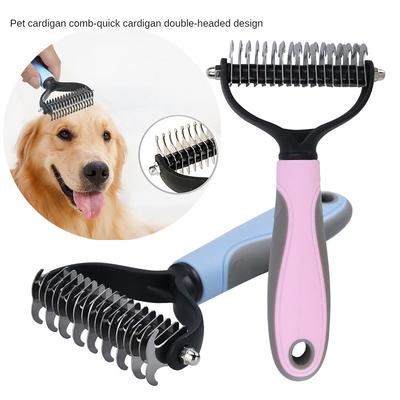 Pet Fur Knot Cutter Brush 2 Sided Comb Dog Cat Grooming Hair Remove Tools Puppy Hair Shedding Trimmer Clean Deshedding Brushes