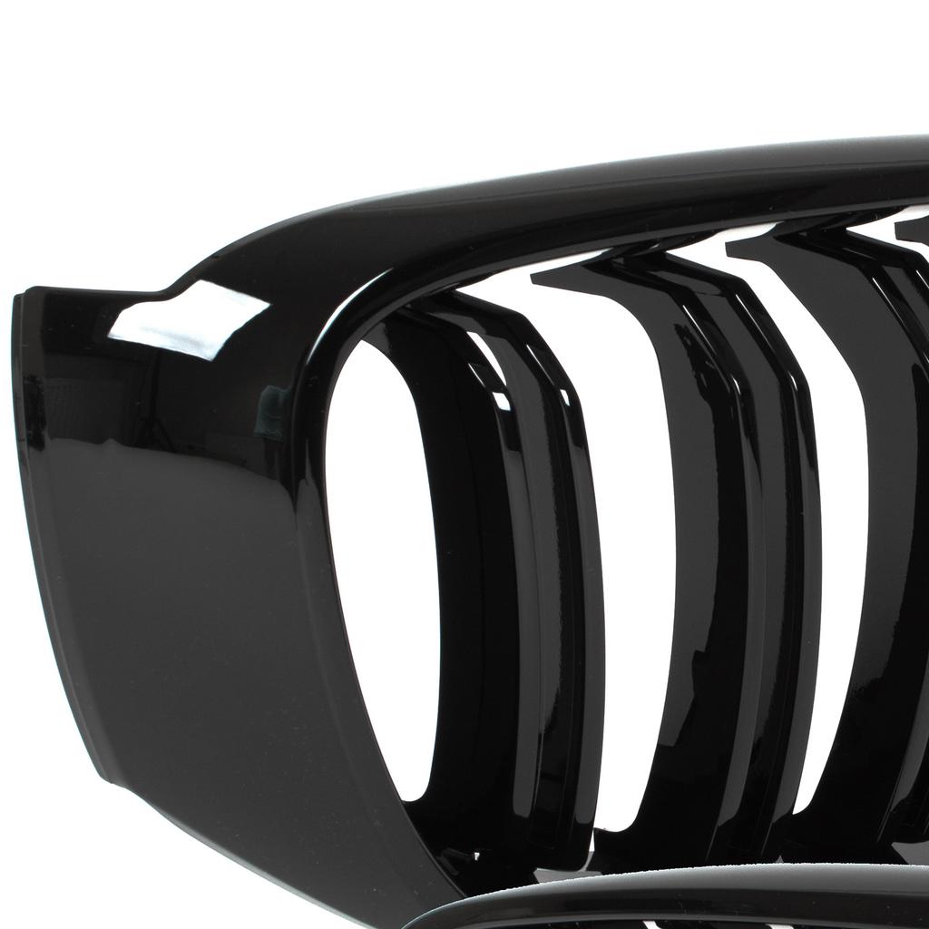 BMW 3 F34 GT 13-20 Grilles Between the Headlights (kidneys) Left + Right Set BLACK GLOSSY DOUBLE BAR