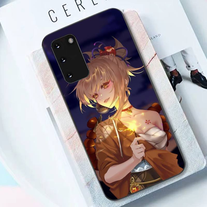 Etui na telefon Anime Genshin Impact Yoimiya dla Samsunga S10 21 20 9 8 plus lite S20 ULTR 7edge