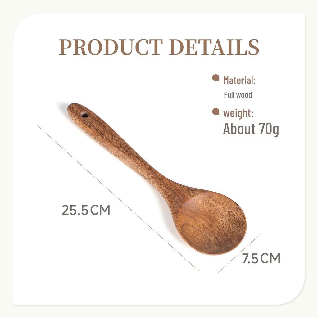 Conjunto de Espátula e Colher de Madeira Antiaderente - Design Anti-Queimadura para Saltear