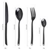 Stainless Steel Western Tableware Steak Knife Creative Hotel Household Round Handle Oblique Tail Knife and Fork Spoon Mirror Light