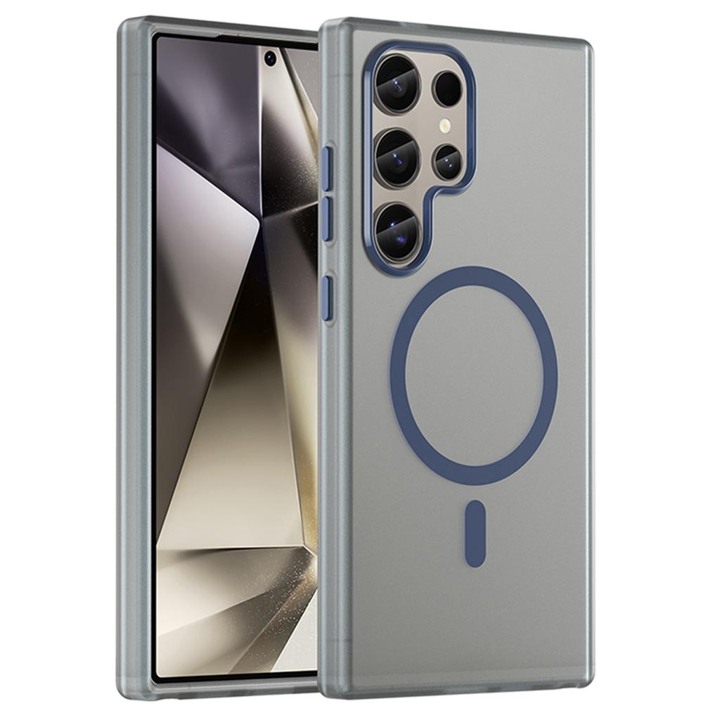 For Samsung Galaxy S24 Ultra Magnetic Case TPU+PC Slim Matte Translucent Phone Cover