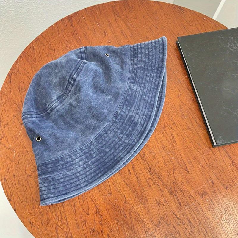 

Retro Fisherman hat for couples, fashionable vintage basin hat, breathable solid color thin design, spring and summer One Size