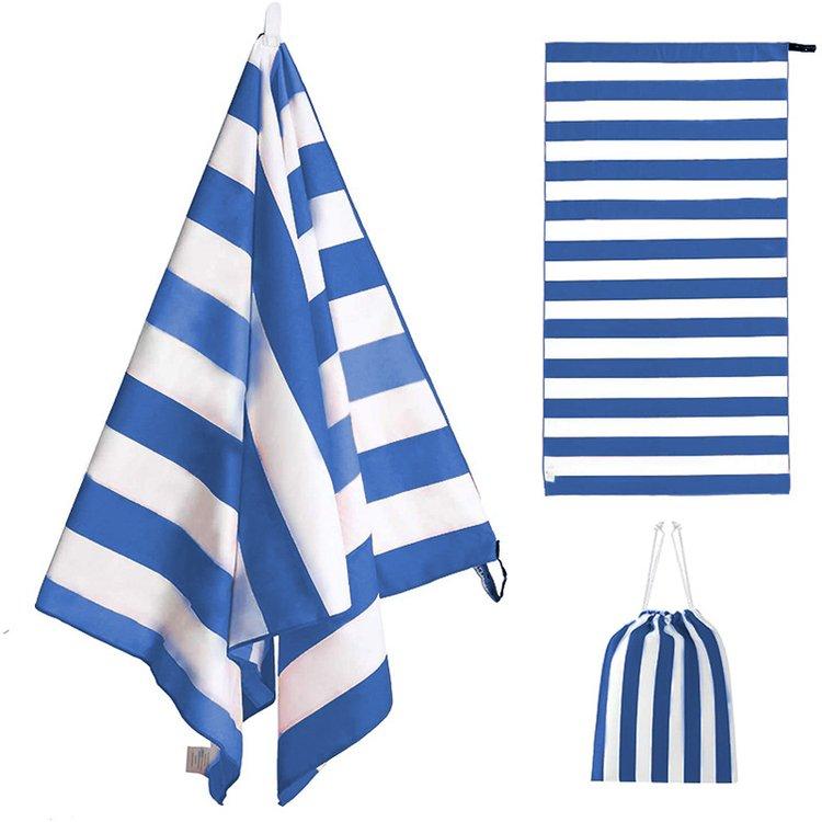 rainbow Stripe Pool Towel Luxury Serviette De Plage Toallas Para La Playa 100% Cotton Customised Stripe Beach Towel