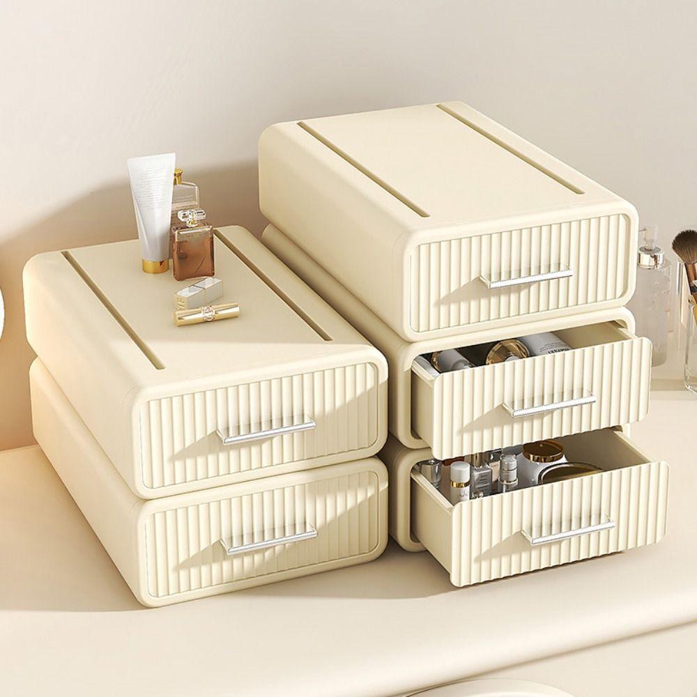 Large Capacity Desktop Storage Box Stackable Stationery Organizer Cosmetic Storage Rack  Cosmetic