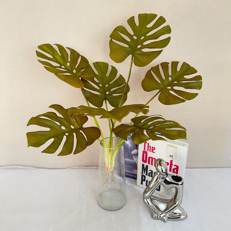 Artificial Green Plant Home Decor With Soft Silicone Leaves For Wedding And Photography Props