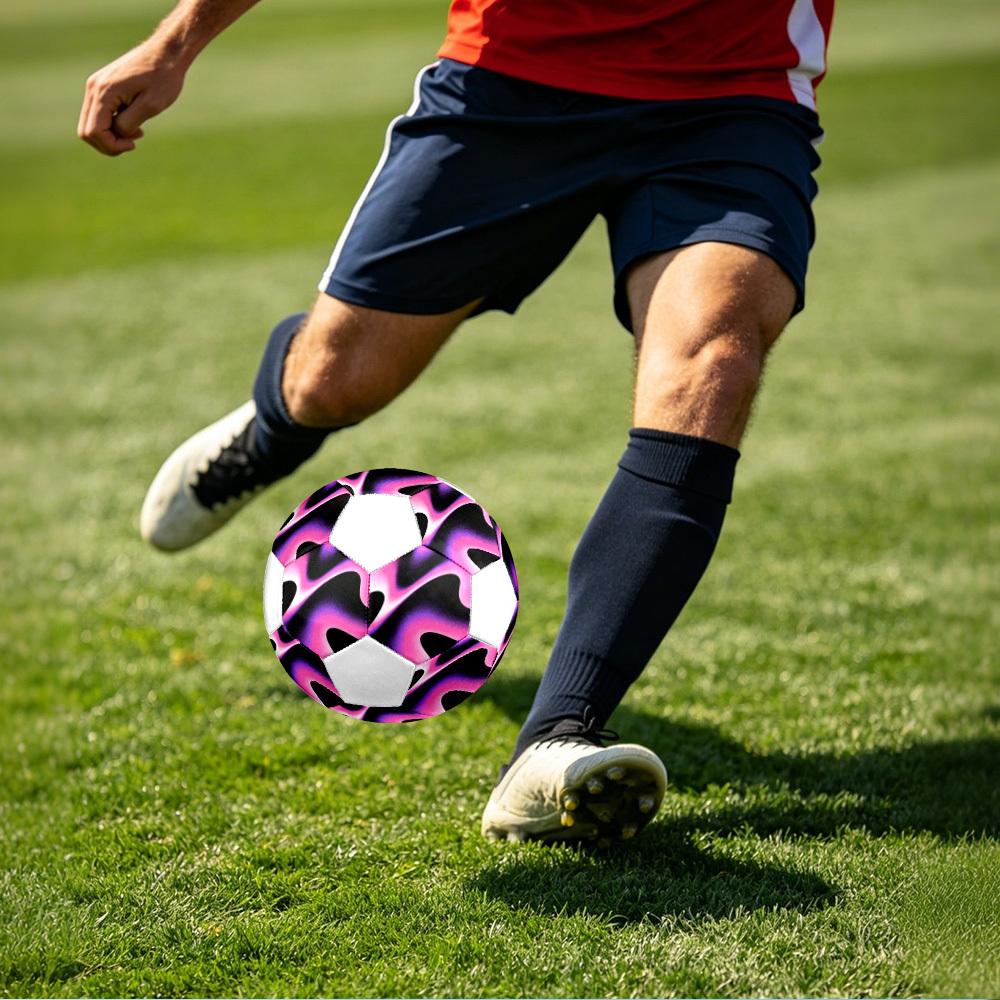1pc Abstract Wave Form Lightweight PVC Training Soccer Ball, Size 5, Suitable for Indoor and Outdoor TrainingGift y60349