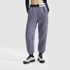 Li Ning Comfortable Casual Versatile Solid Color Knitted Sports Pants Women Bottoms Dark-Gray Purple AKLU924-3