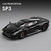 1/22 Ferrari SP3 Daytona Alloy Sports Car Model Diecasts Metal Racing Vehicles Car Model Simulation Sound Light Collection Kids Toy Gift