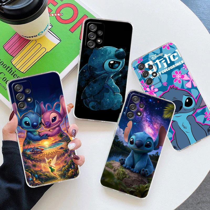 Stitch Disney Clear Case For Samsung Galaxy A57 A37 A56 A36 Cases A55 A54 A35 A26 A07 A17 A16 A06 A34 A15 Soft Shockproof Cover