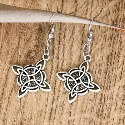 Vintage Witch Knot Earrings Magic Knot Pagan Wicca Symbol Earring For Women Celtic Knot Jewelry Gifts