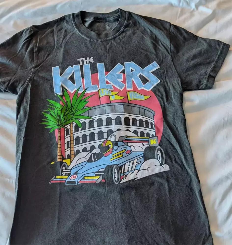 

The Killers Race Car 20 Years of Hot Fuss Las Vegas T Shirt Full Size S5XL Unisex T-Shirt S