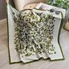 Polka Dot Camellia 90 Imitation Silk Large Square Scarf Shawl Commuting Versatile Printed Scarf Headscarf Silk Scarf Women